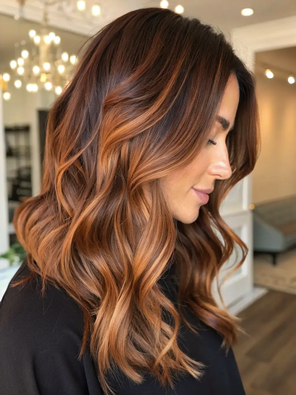 A collage of diverse hairstyles created at FrisoerKBH, including various hair colors, balayage styles, and curly hair cuts, demonstrating the salon's versatility and expertise.